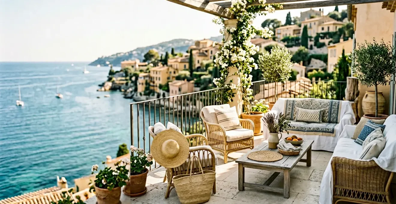 Scène élégante et décontractée inspirée du style Riviera méditerranéen